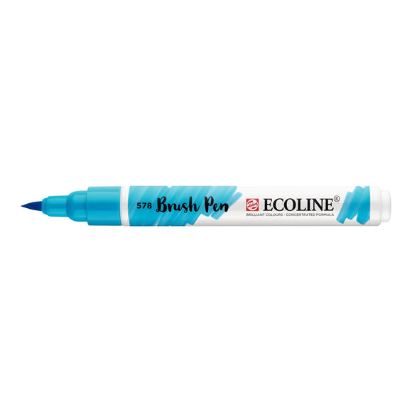 Royal Talens Ecoline Watercolour Brush Pen - Sky Blue (Cyan) 578