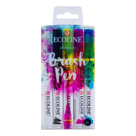 ROYAL TALENS : ECOLINE : WATERCOLOUR BRUSH PENS : Brush Pen set Primary set of 5