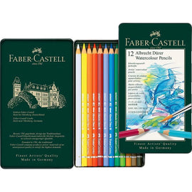 FABER CASTELL Albrecht Dürer Watercolour Artists Pencils tin of 12