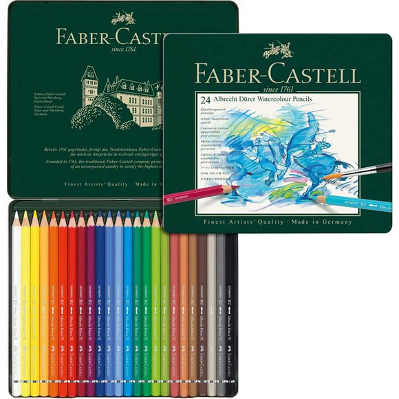 FABER CASTELL Albrecht Dürer Watercolour Artists Pencils tin of 24