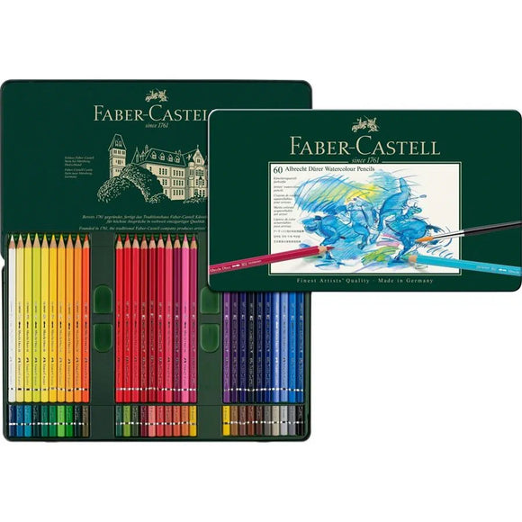 FABER CASTELL Albrecht Dürer Watercolour Artists Pencils tin of 60