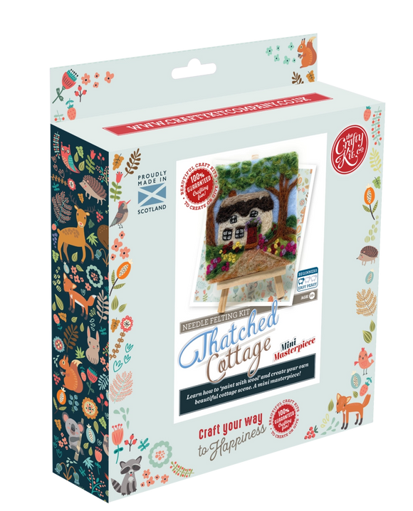 Crafty Kit Company Paint with Wool:Mini Masterpiece Thatched Cottage Needle felting kit