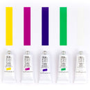 Set of Winsor & Newton paint tubes with color swatches on a white background