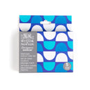 Winsor & Newton designers Gouache packaging with blue and white pattern on a white background