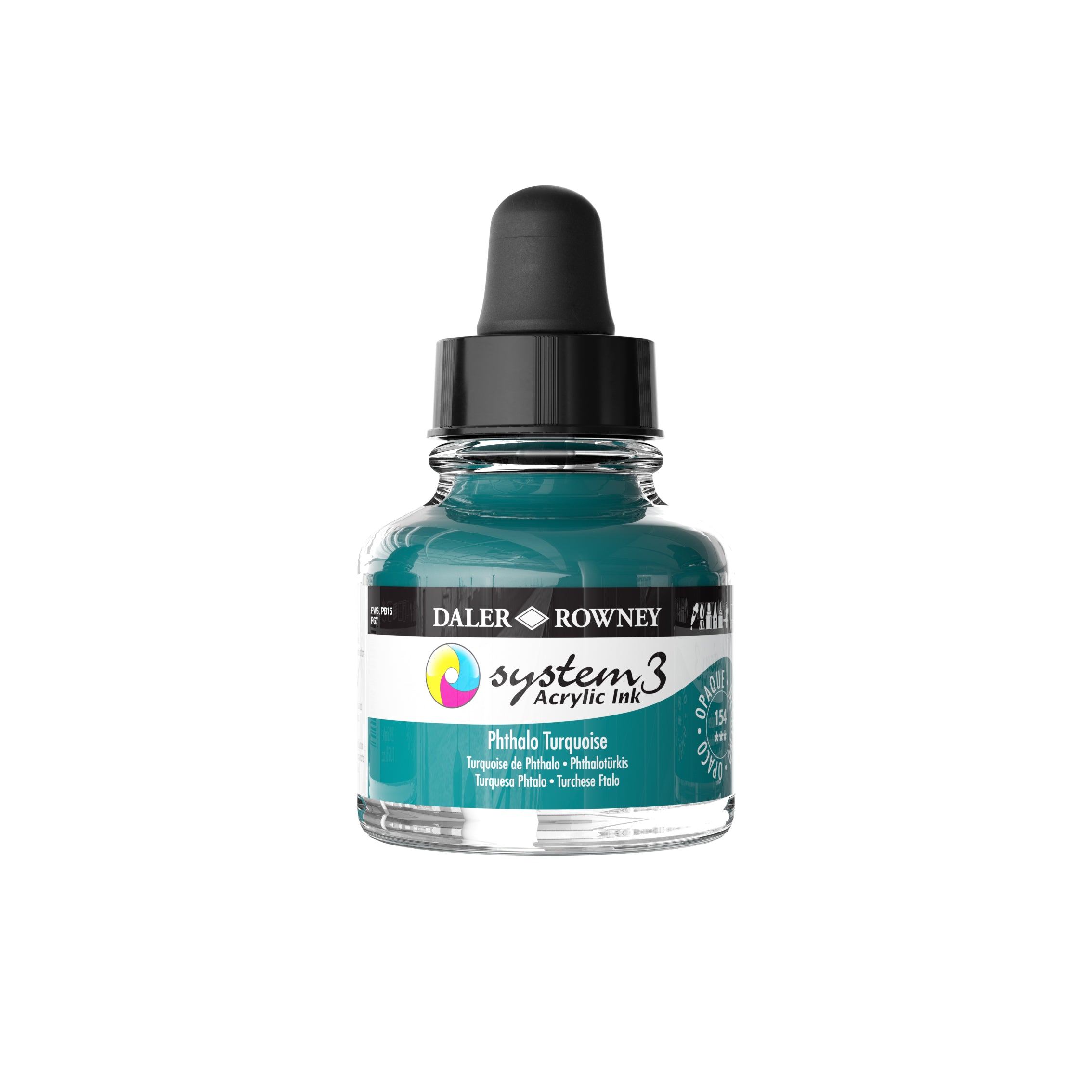 System 3 Acrylic Ink 29.5ml - Phthalo Turquoise