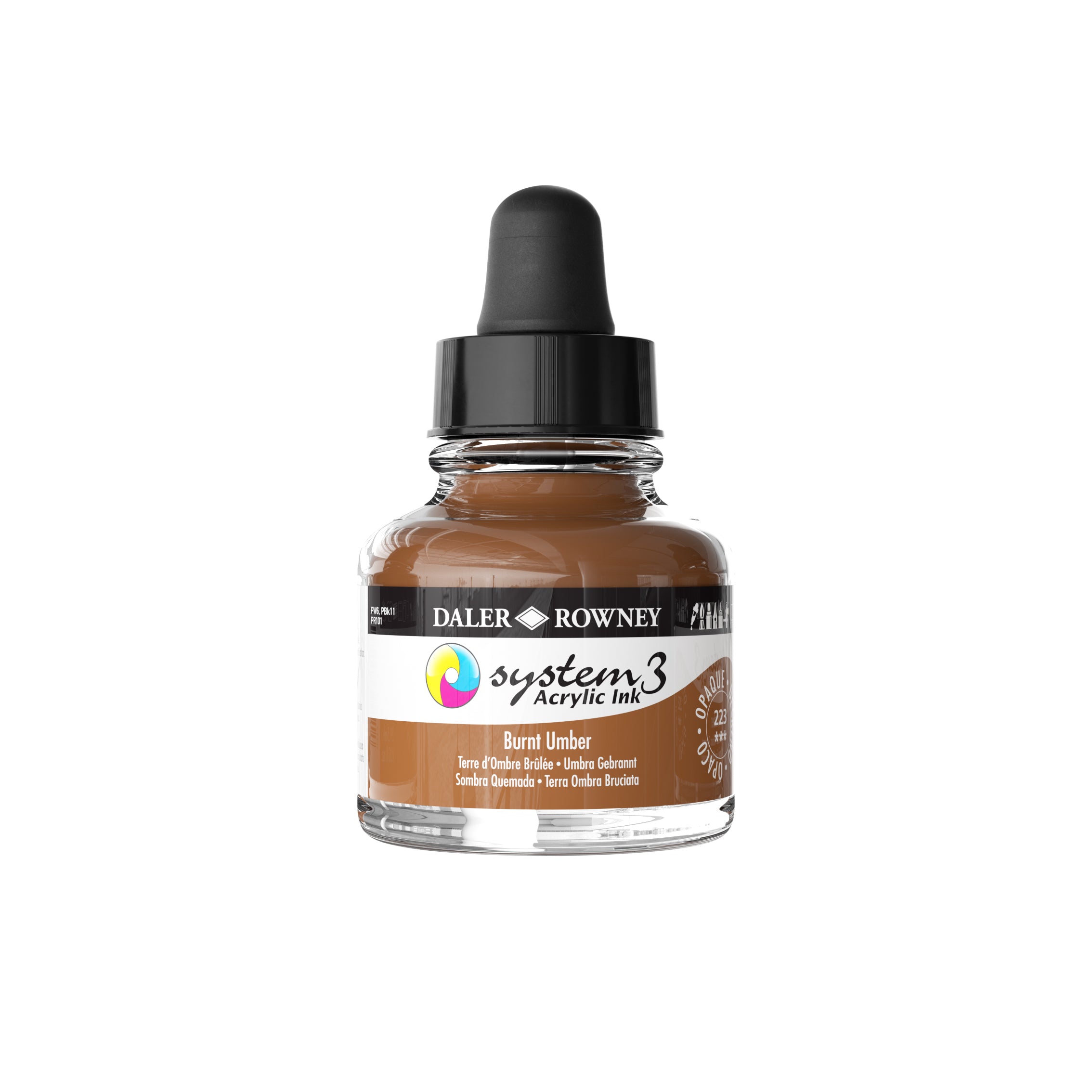 System 3 Acrylic Ink 29.5ml - Burnt Umber