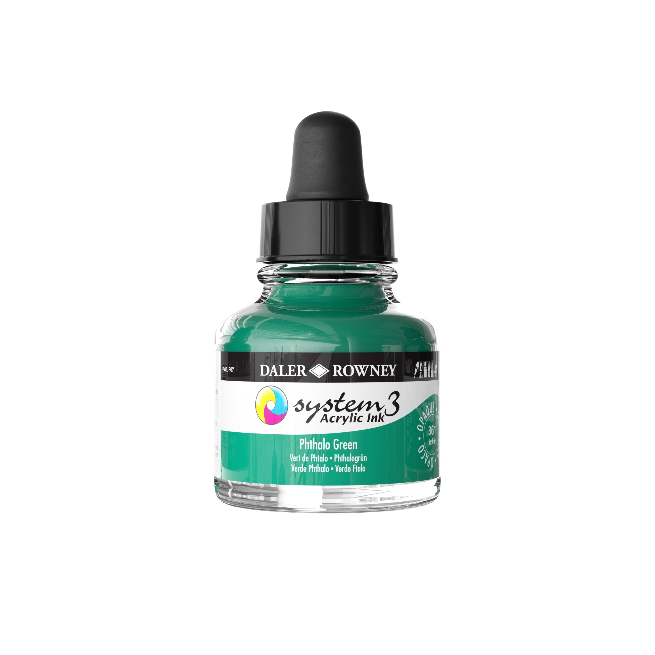 System 3 Acrylic Ink 29.5ml - Phthalo Green