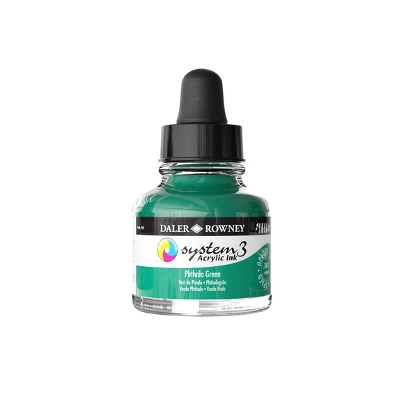 System 3 Acrylic Ink 29.5ml - Phthalo Green