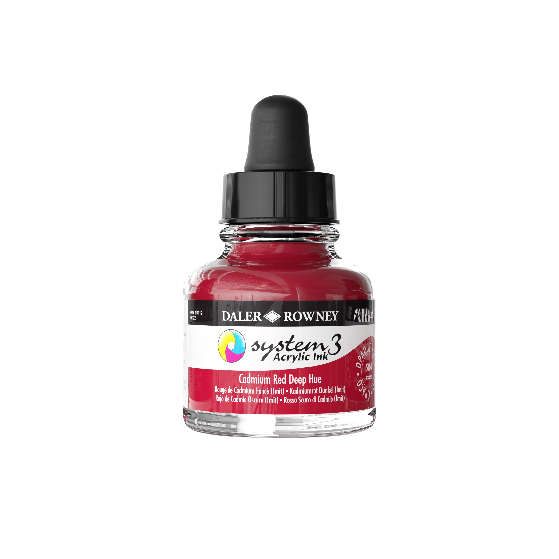 System 3 Acrylic Ink 29.5ml - Cadmium Red Deep Hue