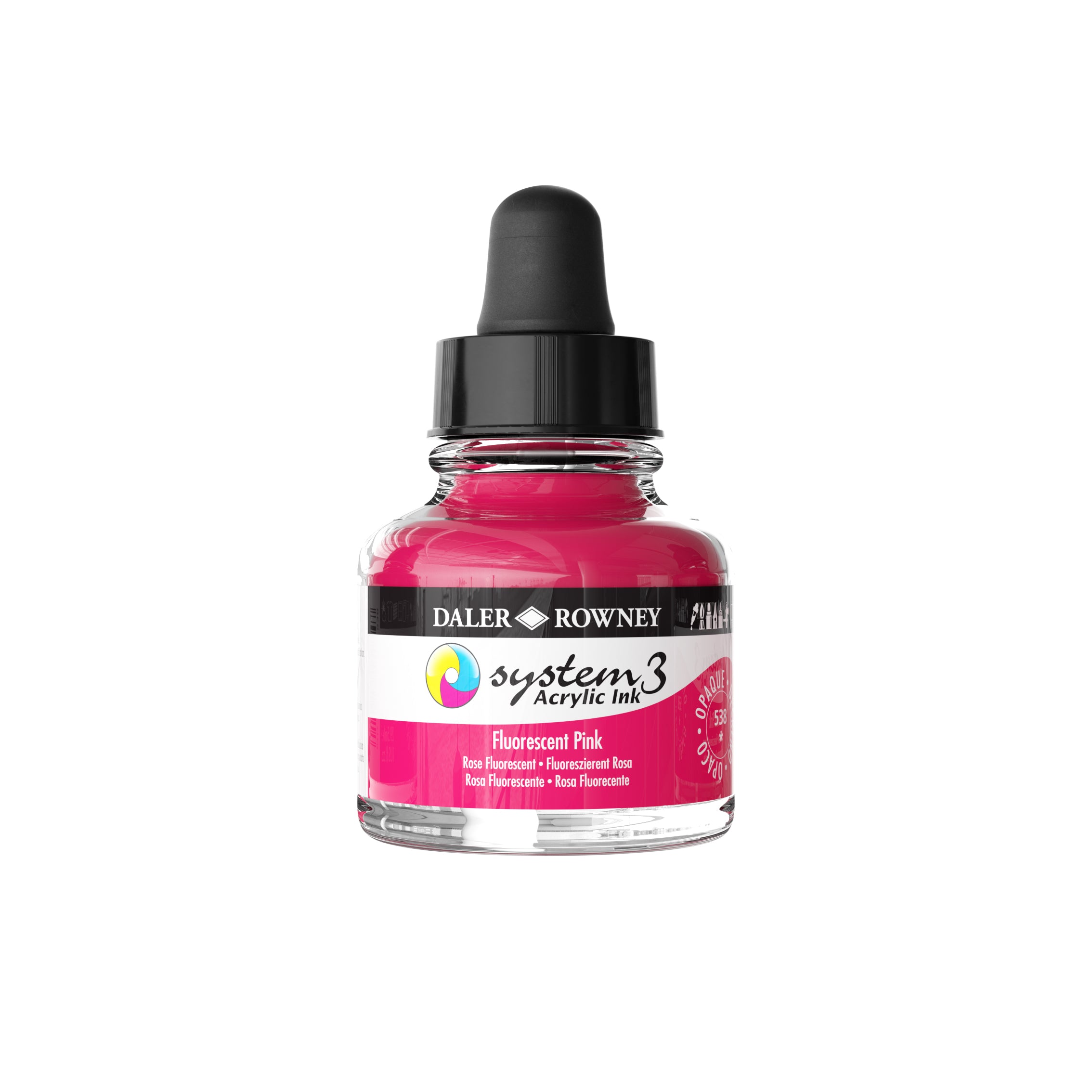 System 3 Acrylic Ink 29.5ml - Fluorescent Pink