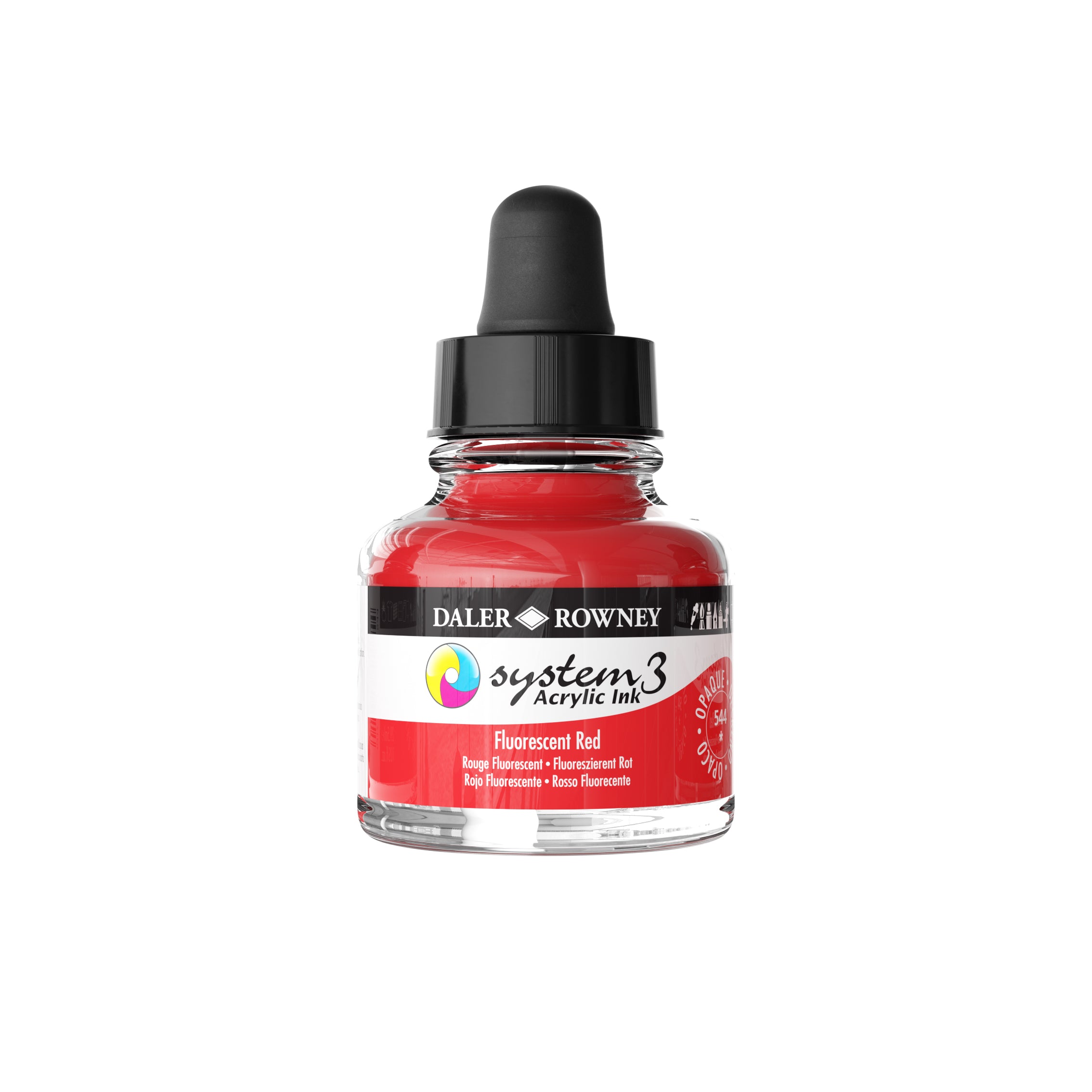 System 3 Acrylic Ink 29.5ml - Fluorescent Red