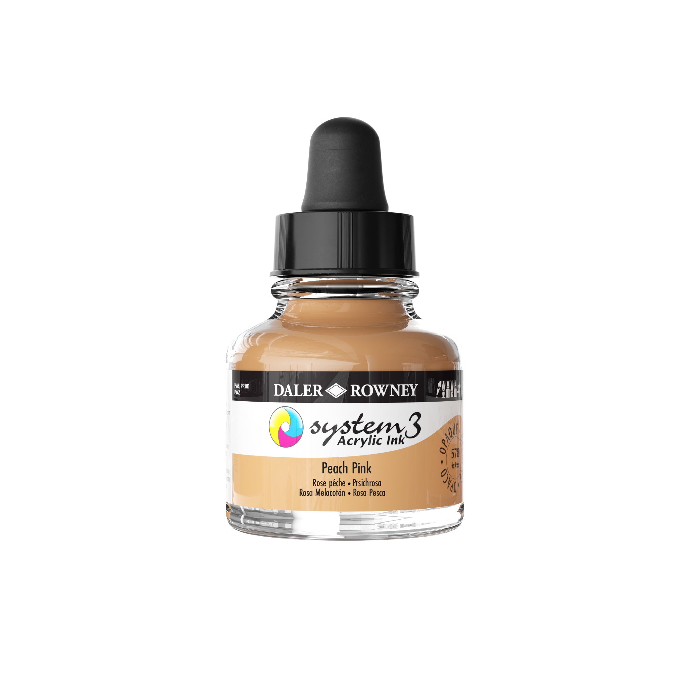 System 3 Acrylic Ink 29.5ml - Peach Pink