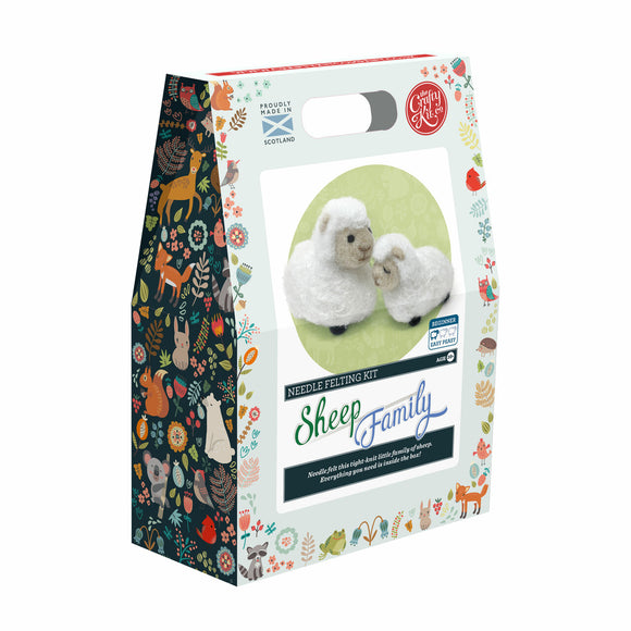 Crafty Kit Company Sheep Family Needle felting kit