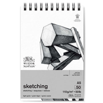 A5 Winsor & Newton Spiral Sketch Pad 110 gsm 50 sheets