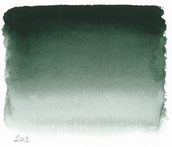 Sennelier L'Aquarelle Watercolour Paint Half Pan - Greenish Umber