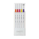 Set of 5 uni-ball - EMOTT Fine Liner Pens & stand - Passion No2