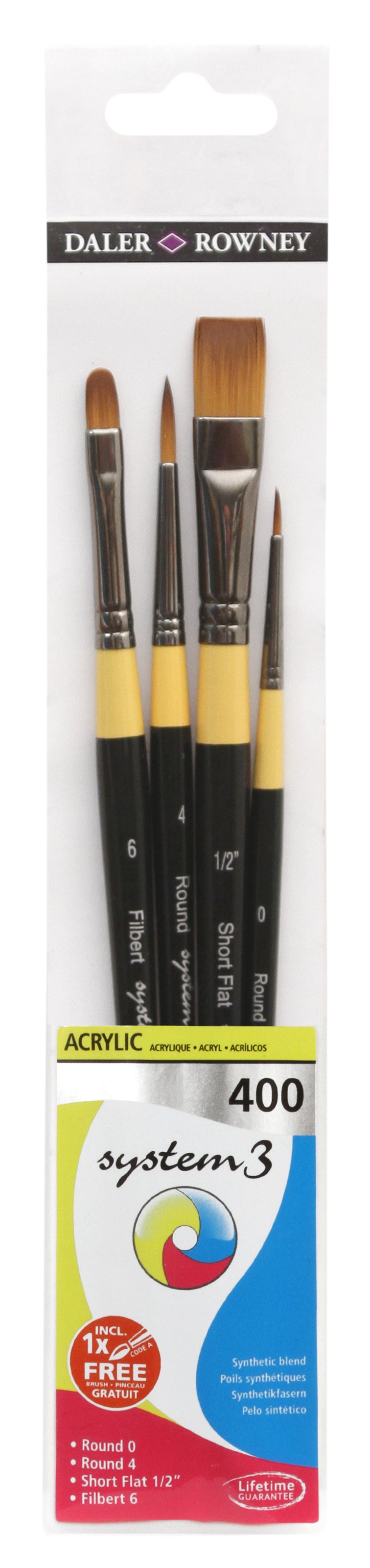 Daler Rowney System 3 Acrylic Brush Set 400