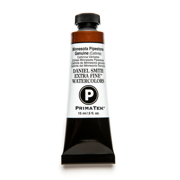 Tube of Daniel Smith Primaték watercolor paint on a white background