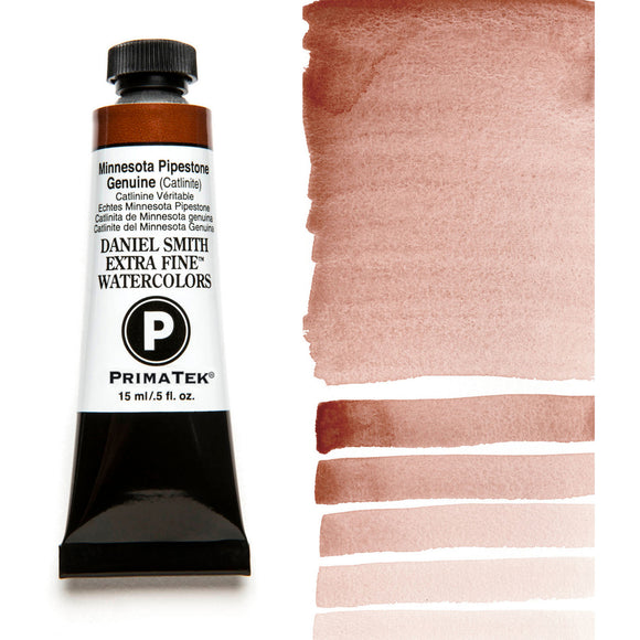 Daniel Smith watercolor paint tube with color swatches on a white background