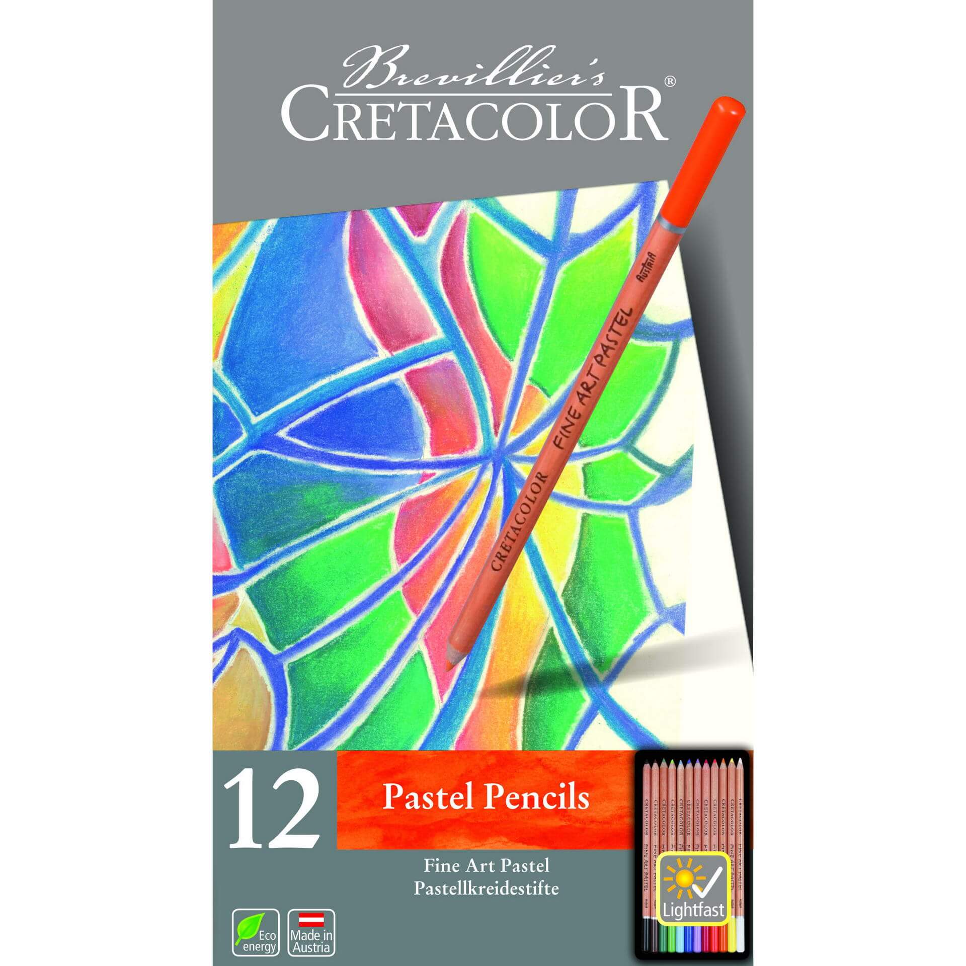 Cretacolor Artists Pastel Pencil Set of 12 colours