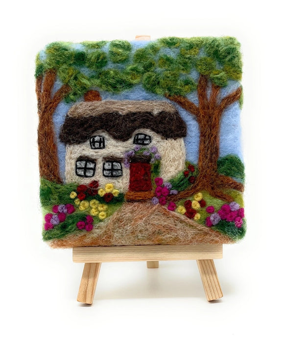Crafty Kit Company Paint with Wool:Mini Masterpiece Thatched Cottage Needle felting kit