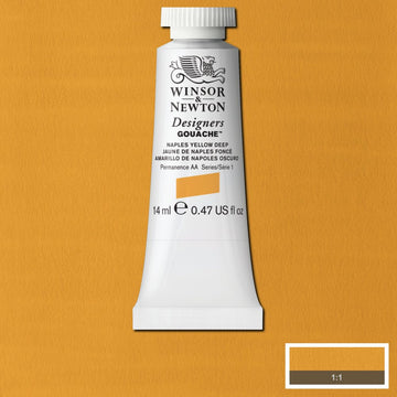 Winsor & Newton Designers Gouache paint 14 mls Naples Yellow Deep