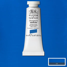 Winsor & Newton Designers Gouache paint 14 mls Phthalo Blue