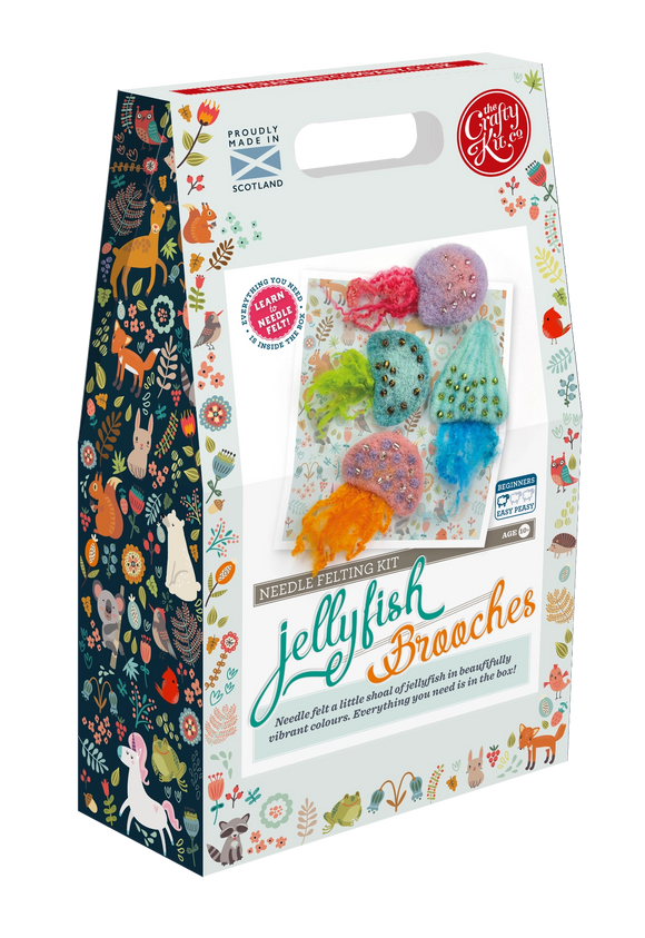 Crafty Kit Company Christmas Jellyfish Brooch felting kit