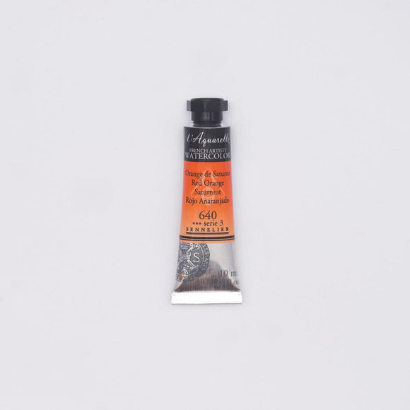 Sennelier L'Aquarelle Watercolour Paint 10ml Tube - Red Orange