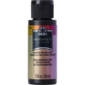 Violet-Gold-Red Dragonfly Glaze Acrylic FolkArt 2oz