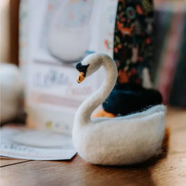 The Crafty Kit Company Large White Swan Needle Felting Craft Kit
