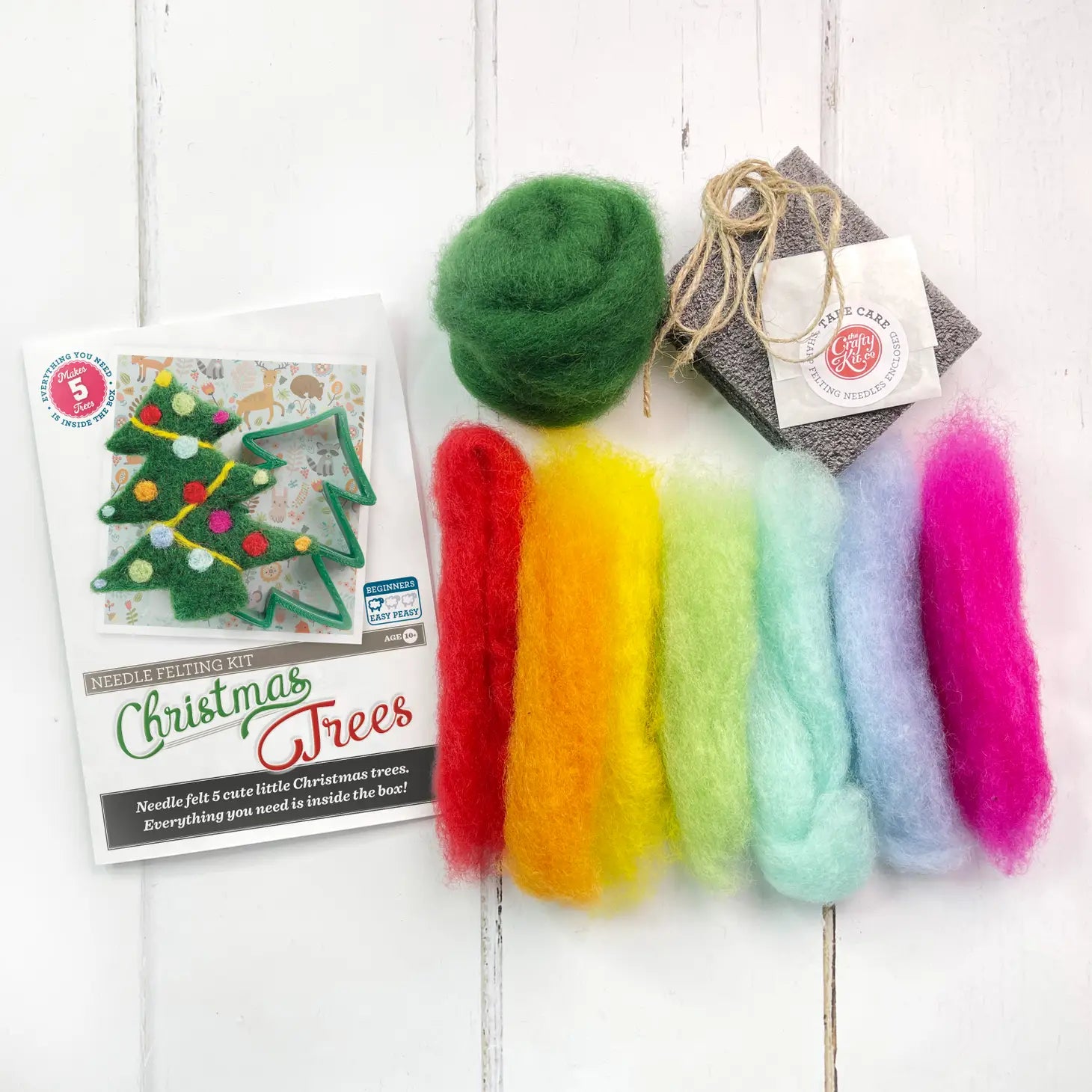 Crafty Kit Company Christmas Trees Needle felting kit