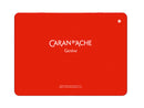 Red case with 'Caran d'Ache Genève' branding on a white background