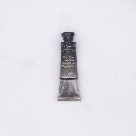 Sennelier L'Aquarelle Watercolour Paint 10ml Tube - Ivory Black