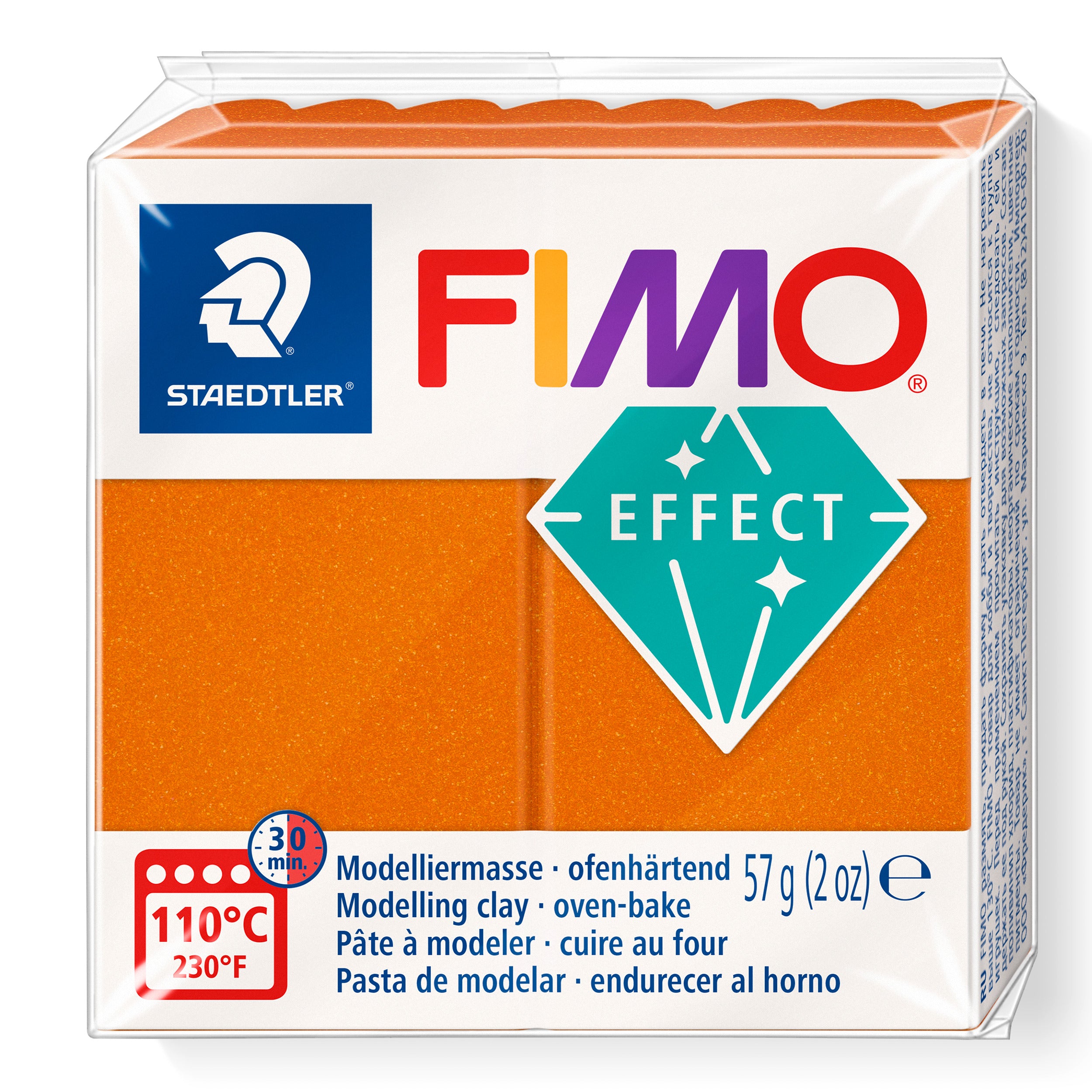 NEW Metallic Orange FIMO Effect polymer Clay 57g 8010-41