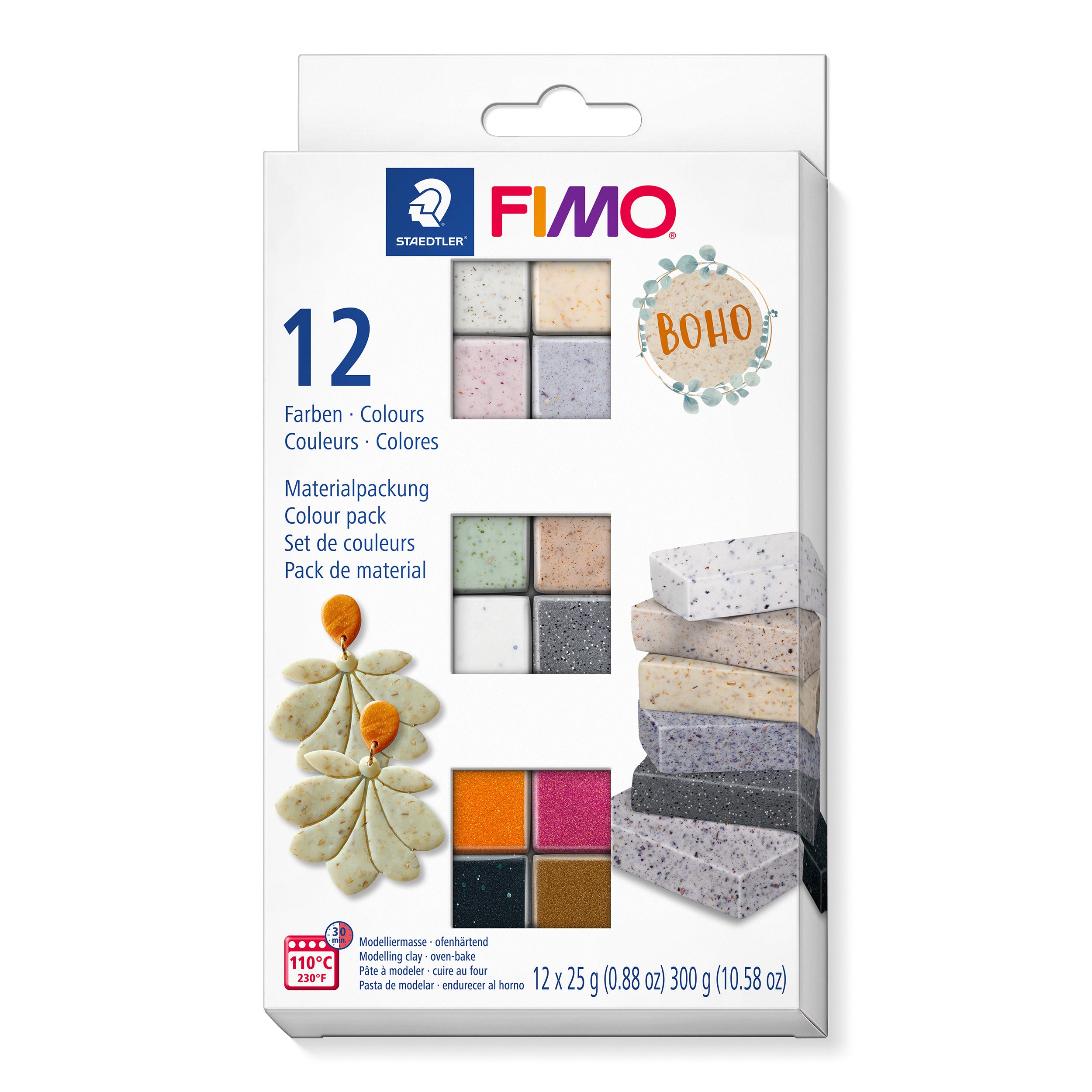 Steadtler FIMO BOHO Effects Mixed Pack of 12