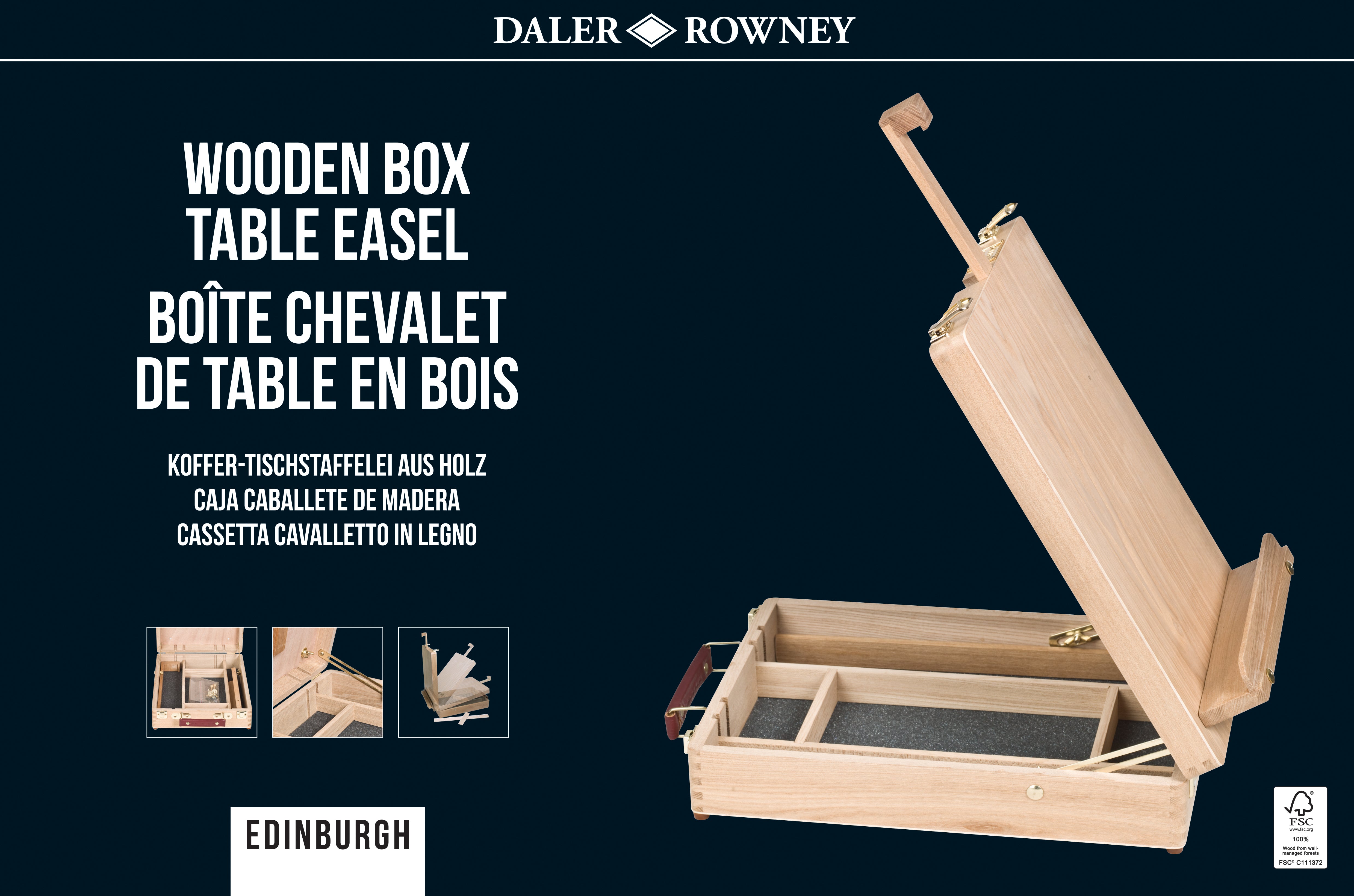 The New Daler Rowney Beech Box Easel & Deep Canvas Easel Attachment