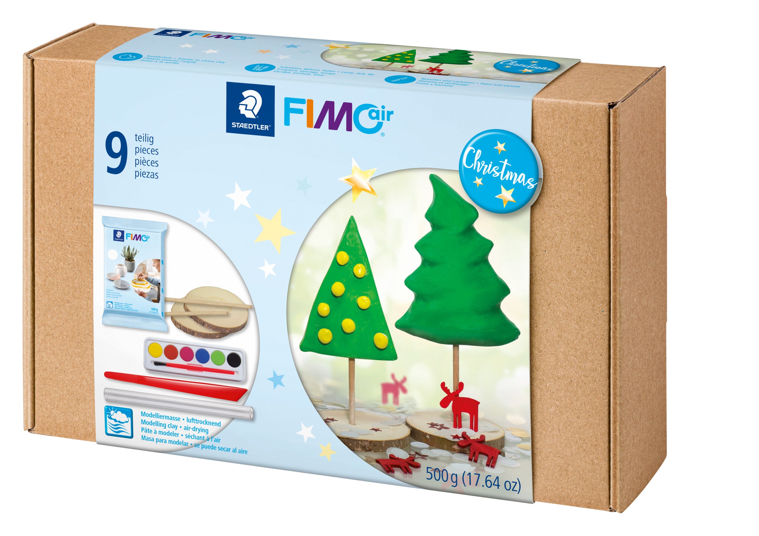 FIMO Air Drying Modelling Clay - Christmas Craft Set