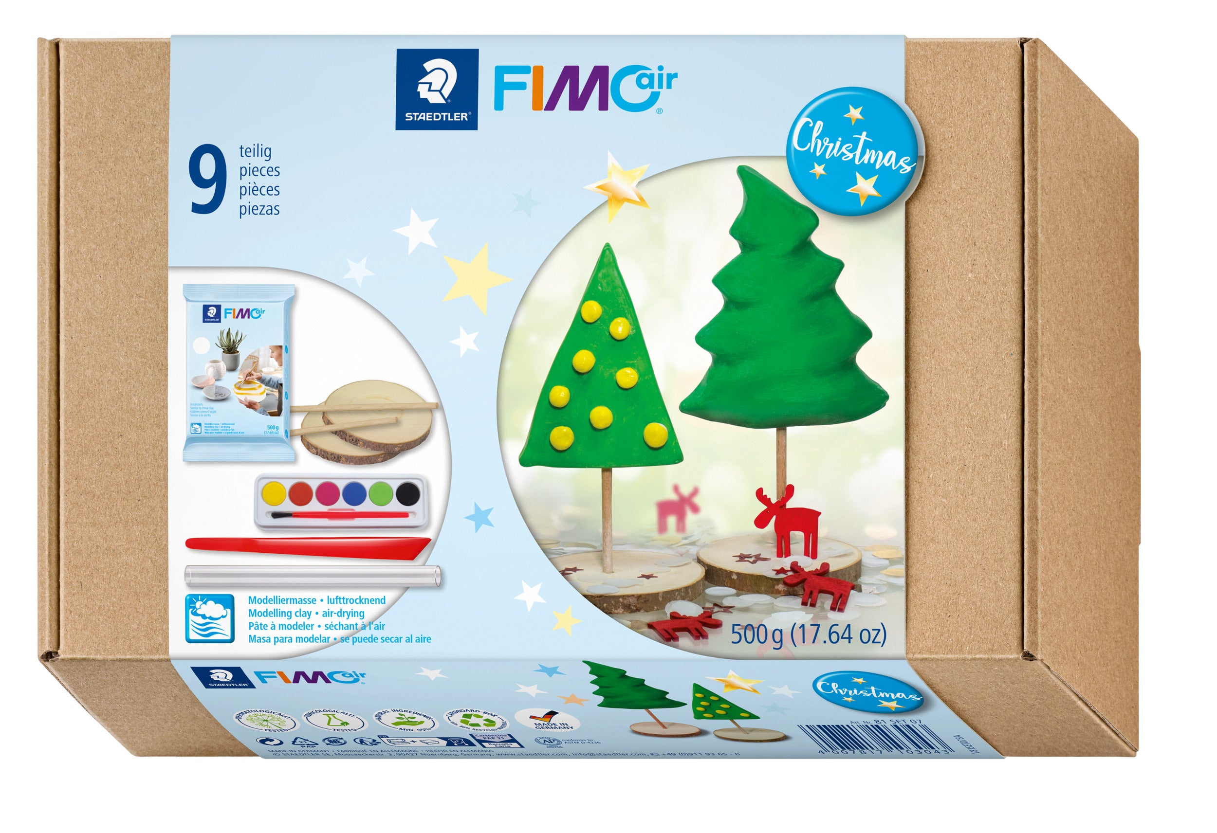 FIMO Air Drying Modelling Clay - Christmas Craft Set