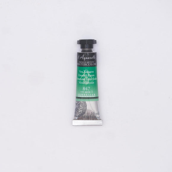 Sennelier L'Aquarelle Watercolour Paint 10ml Tube - Emerald Green