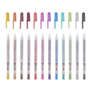 Set of gradient markers in various colors on a white background