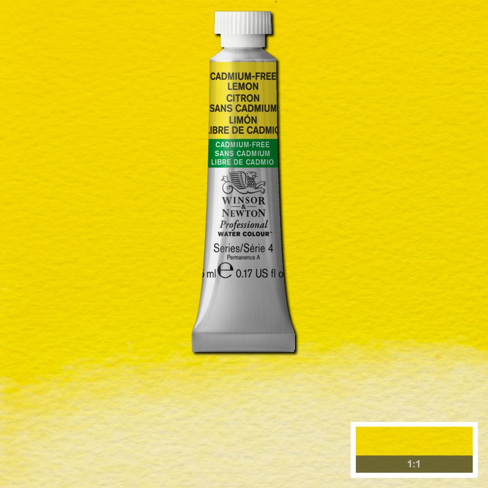 Winsor & Newton Professional Watercolour Paint 5ml CADMIUM FREE Lemon