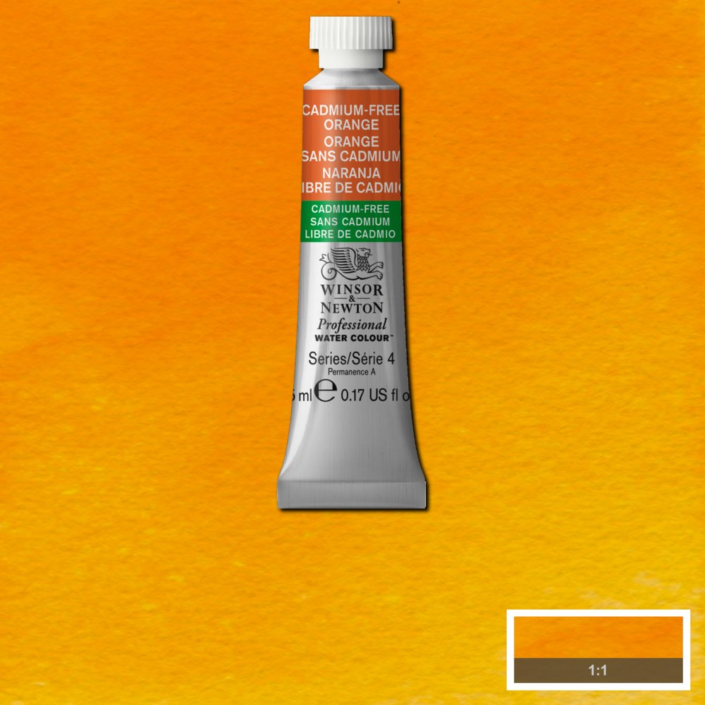 Winsor & Newton Professional Watercolour Paint 5ml CADMIUM FREE Orange