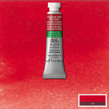 Winsor & Newton Professional Watercolour Paint 5ml Cadmium Free Red Deep
