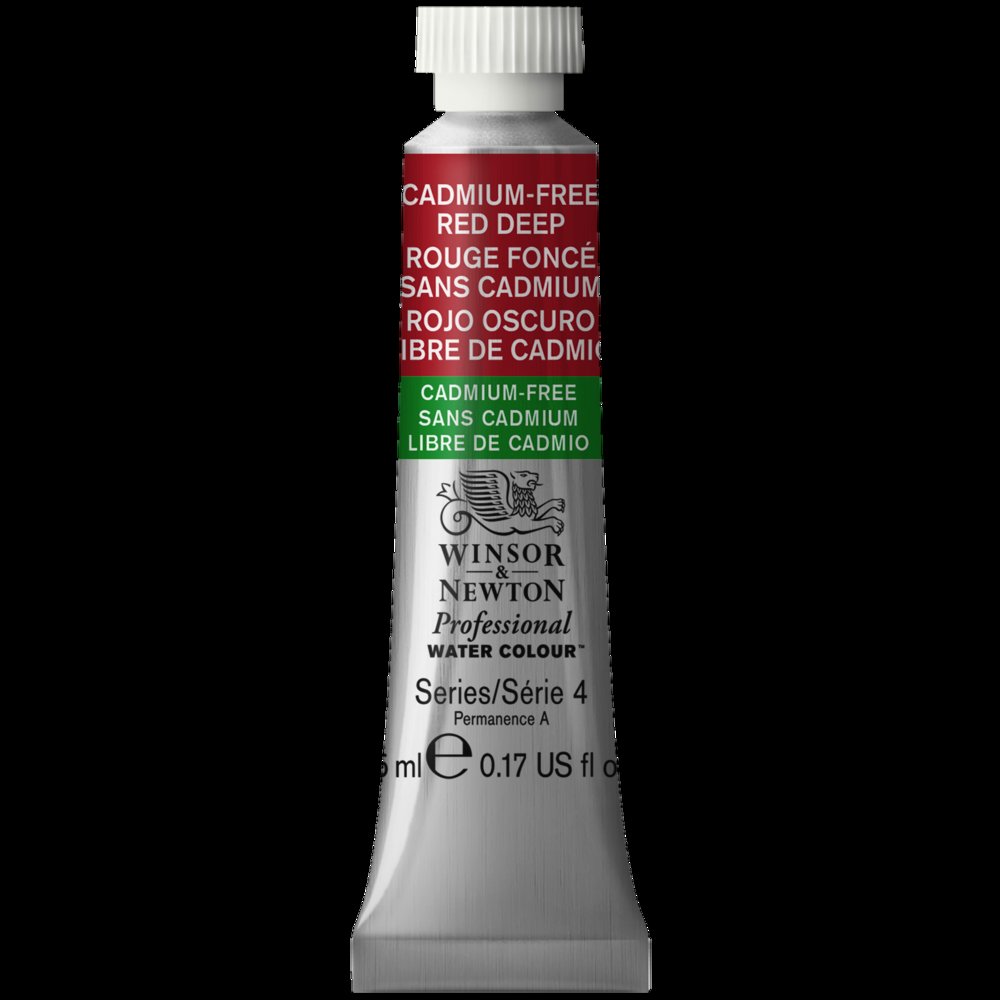 Winsor & Newton Professional Watercolour Paint 5ml Cadmium Free Red Deep