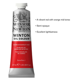 Winsor & Newton Oil Winton Oil Paint 37ml Cadmium Scarlet Hue