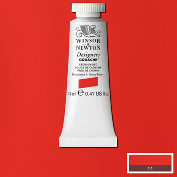 Winsor & Newton Designers Gouache paint 14 mls Cadmium Red
