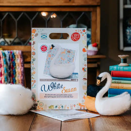 The Crafty Kit Company Large White Swan Needle Felting Craft Kit