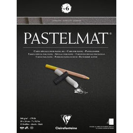Pastelmat Clairefontaine Nº 6 Pad x12 Sheets Anthracite 18x24cm (7"x9.5") - Small Pad