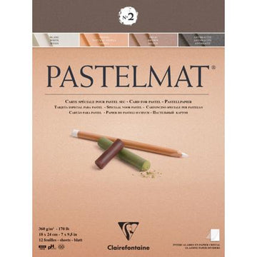 Pastelmat Clairefontaine Nº 2 Pad x12 Sheets 18x24cm (7"x9.5") - Small Pad